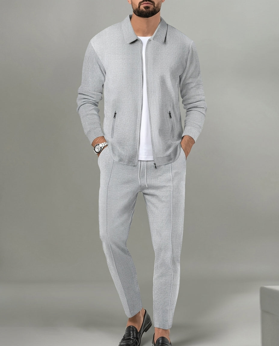 Calloway Men's Waffle Knit Zip Sweat Set