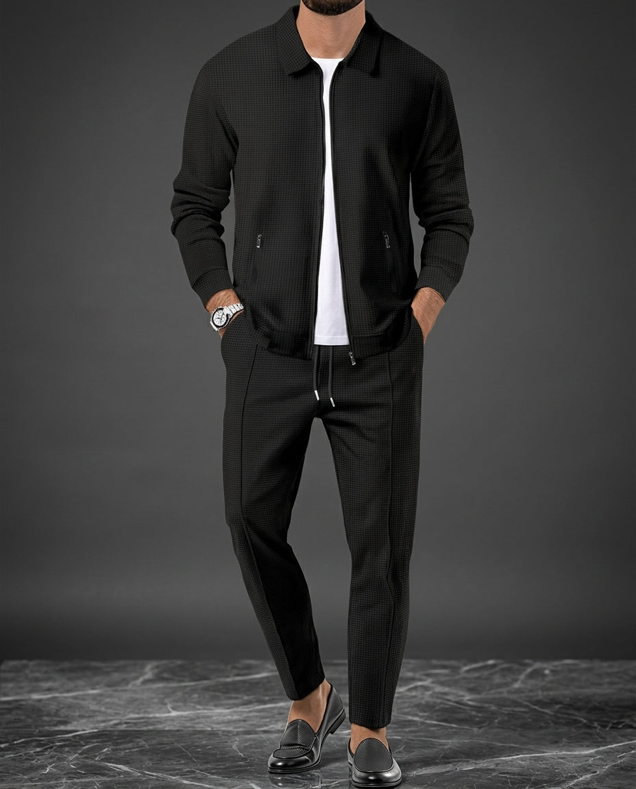 Calloway Men's Waffle Knit Zip Sweat Set