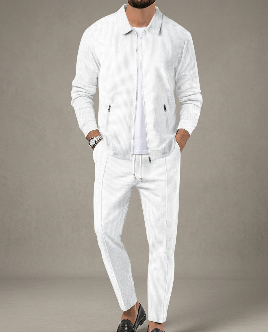 Calloway Men's Waffle Knit Zip Sweat Set