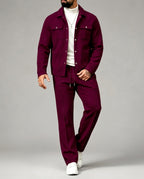 Barrett Men's Textured Cargo Two Piece Sweat Set
