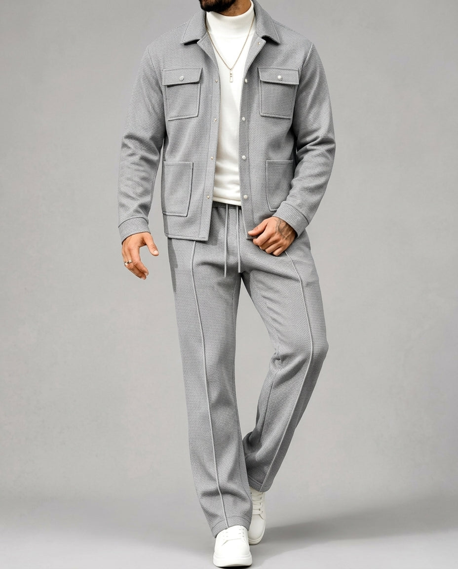 Barrett Men's Textured Cargo Two Piece Sweat Set