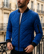 Prescott Men's Quilted Diamond Bomber Jacket