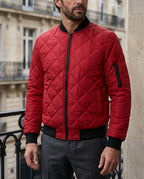 Prescott Men's Quilted Diamond Bomber Jacket