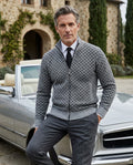 Bennett Men's Textured Knit Zip Cardigan Sweater