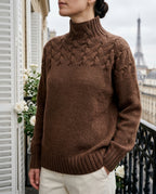 Blakely Women's Relaxed Cable Knit Turtleneck Sweater