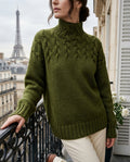 Blakely Women's Relaxed Cable Knit Turtleneck Sweater