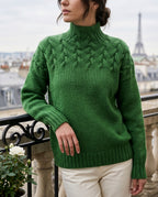Blakely Women's Relaxed Cable Knit Turtleneck Sweater