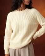 Arden Women's Brushed Ribbed Knit Relaxed Sweater