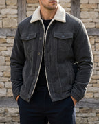Weston Men's Fleece Lined Corduroy Trucker Jacket