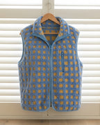 Palmer Women's Plush Checkered Sweater Vest