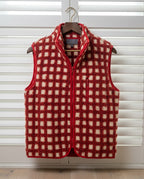 Palmer Women's Plush Checkered Sweater Vest