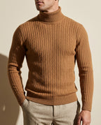 Whitfield Men's Cable Knit Turtleneck Sweater