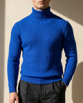 Whitfield Men's Cable Knit Turtleneck Sweater