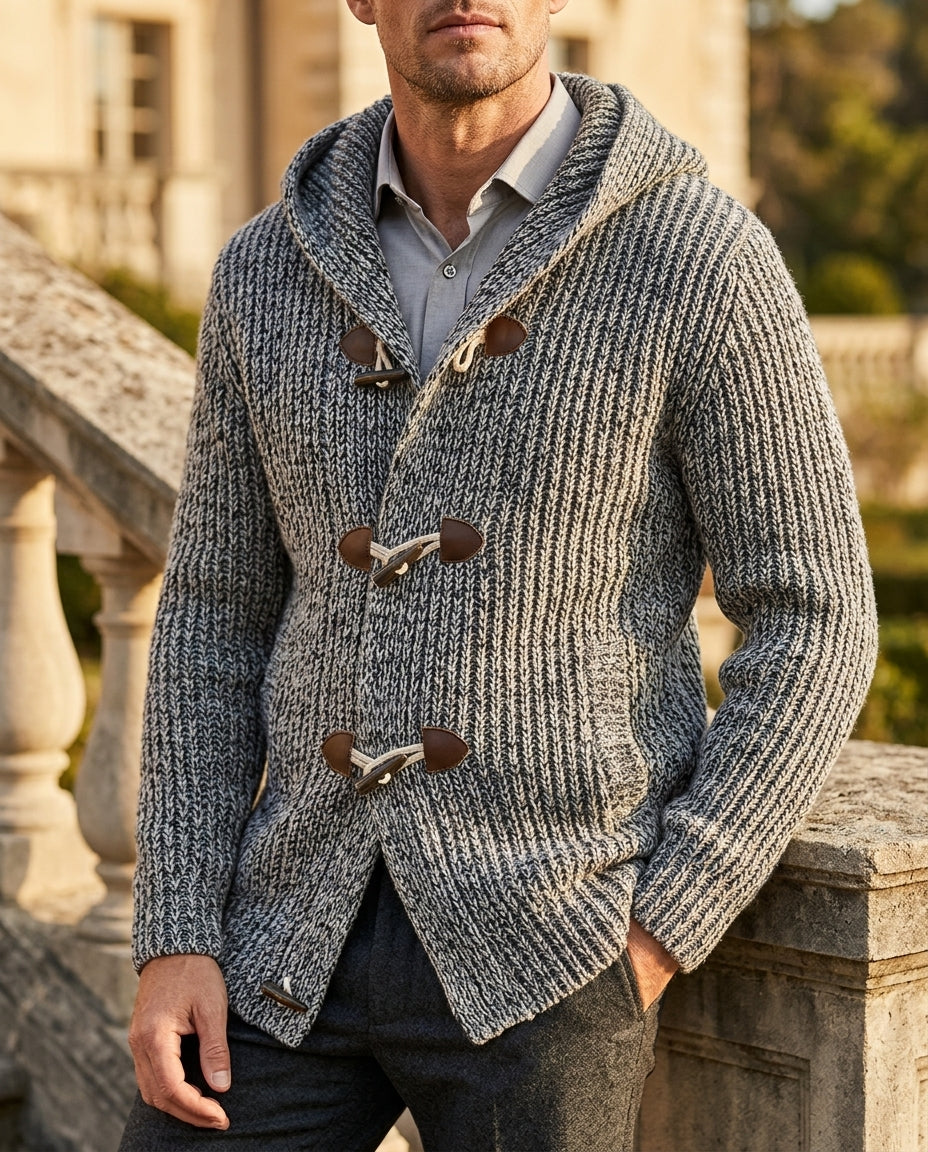 Bradford Men's Toggle Hooded Knit Cardigan