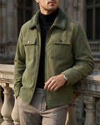 Bennett Men's Corduroy Sherpa Collar Zip Jacket