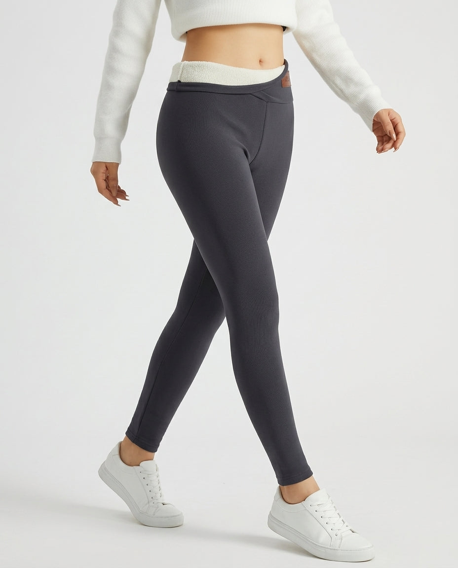 Genevieve Women's Thermal Lined High Rise Leggings