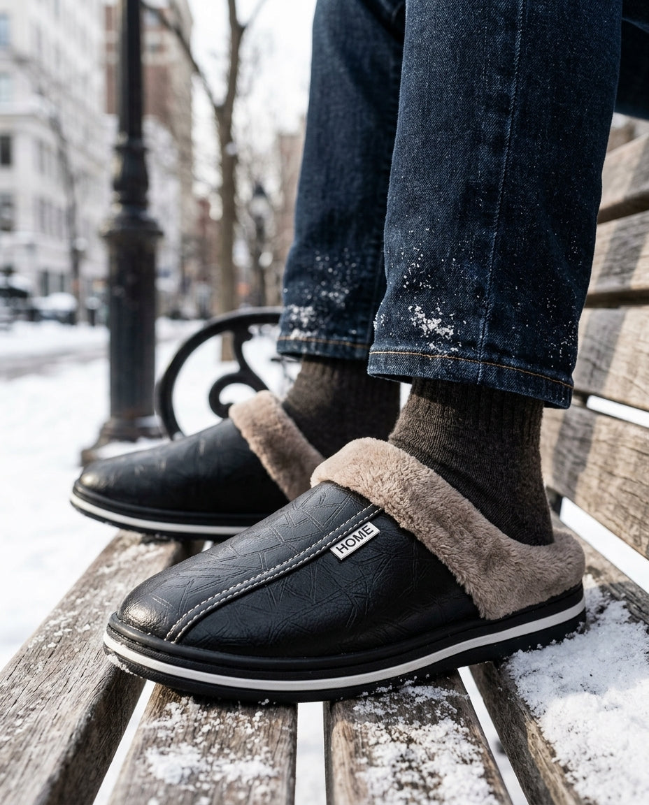 Hollis Men's Plush Lined Clog Slippers
