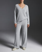 Collins Women's Ribbed Knit Wide Leg Lounge Set