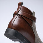 Grayson Men's Corduroy Buckle Ankle Boots