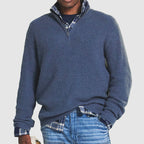 Winslow Men's Ribbed Wool Quarter Zip Sweater