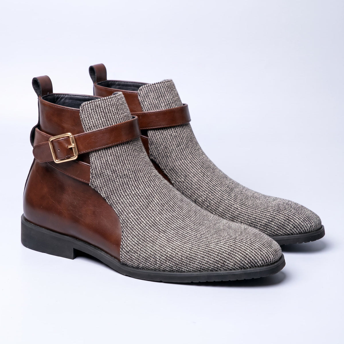 Grayson Men's Corduroy Buckle Ankle Boots