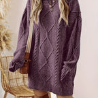 Collins Women's Diamond Cable Knit Dress