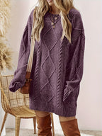 Collins Women's Diamond Cable Knit Dress