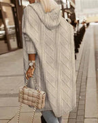Ellen Women's Diamond Knit Hooded Cardigan