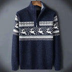 Everett Men's Fair Isle Quarter Zip Sweater