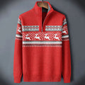Everett Men's Fair Isle Quarter Zip Sweater