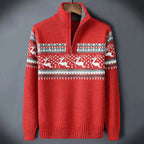 Everett Men's Fair Isle Quarter Zip Sweater