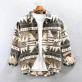 Everett Men's Aztec Print Flannel Overshirt