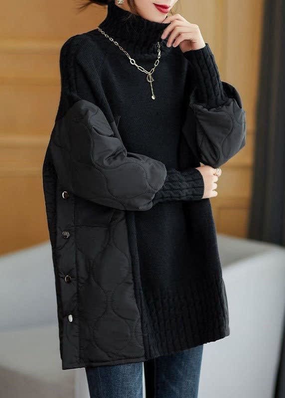 Odalys Women's Oversized Sweater | Quilted Patchwork