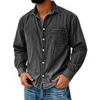 Everett Men's Vintage Washed Denim Button Up Shirt