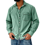 Everett Men's Vintage Washed Denim Button Up Shirt