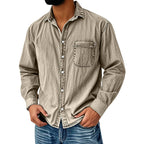 Everett Men's Vintage Washed Denim Button Up Shirt
