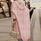 Ellen Women's Diamond Knit Hooded Cardigan