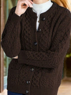 Hadley Women's Cable Knit Button Cardigan