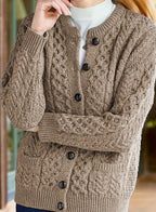 Hadley Women's Cable Knit Button Cardigan